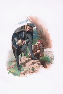 Hamlet und der Totengräber, Illustration aus Hamlet von Harold Copping