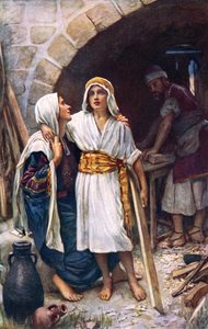 Jesus Christus mit Maria von Harold Copping