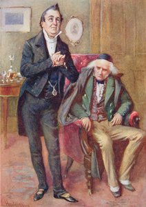 Mr. Pecksniff und Old Martin Chuzzlewit, Illustration für 