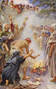 Neues Testament: Verbrennung der Bücher von Harold Copping
