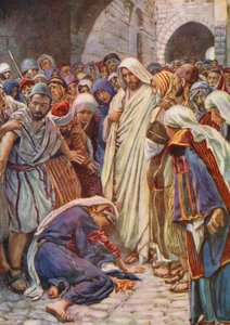 Neues Testament: Der Saum seines Gewandes von Harold Copping