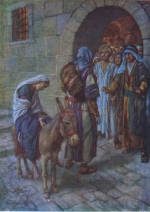 Kein Platz in der Herberge, Illustration aus Harold Copping Bilder: Die Kronen-Serie, ca. 1920er von Harold Copping