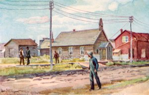 Die Blockhütten-Kirche, Lloydminster von Harold Copping