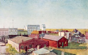 Wie eine Prärie-Stadt aussieht, eine Ecke von Lloydminster von Harold Copping