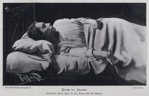 Zu Tode gebracht, Elizabeth Ryan tot im Newcastle Arbeitshaus von Harold Hume Piffard