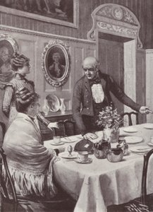 Illustration zu Vanity Fair von William Makepeace Thackeray (Lithografie) von Harold Hume Piffard