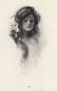 Porträt eines jungen Mädchens namens Peggy von Harrison Fisher