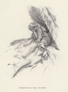 Rosamond English, eine Figur aus Rose of the World, einem Roman von Egerton Castle von Harrison Fisher