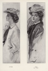 Die Figur Nedra aus dem Roman Nedra von George Barr McCutcheon von Harrison Fisher