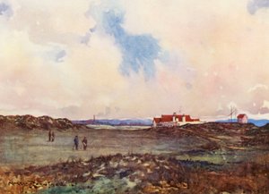 Golfplätze: Portmarnock, der zweite Schlag am achtzehnten Loch von Harry (1878 1950) Rountree