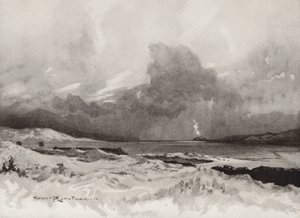 Golfplätze: Harlech, Blick über das vierte Loch von Harry (1878 1950) Rountree