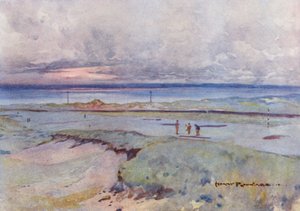 Golfplätze: Muirfield, das vierte und vierzehnte Grün von Harry (1878 1950) Rountree