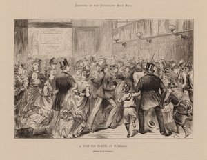Ein Ansturm auf Tickets in Waterloo von Harry (after) Furniss