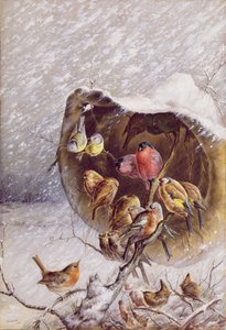 Schutz vor dem Schneesturm, 1896 von Harry Bright