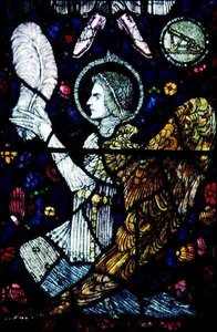 Engel, von Harry Clarke (1889-1931), 20. Jahrhundert (Buntglas) (Detail) von Harry Clarke