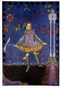 Auf dem Grab des Vaters der Prinzessin wuchs dann ein Rosenstrauch - Der Schweinehirt - in „Märchen“ von Hans Christian Andersen, ill. von Harry Clarke von Harry Clarke