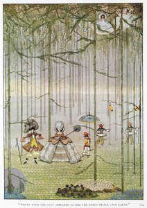 "Riquet mit dem Schopf erschien ihr als der schönste Prinz auf Erden." Illustration zur Geschichte 