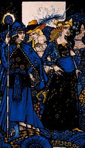 Die Königinnen von Saba, Meath und Connaught Illustration von Harry Clarke aus 