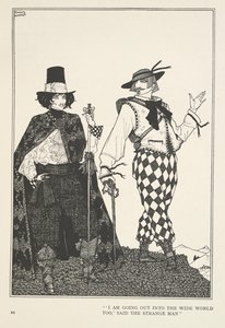 Der Reisegefährte. "Ich gehe auch in die weite Welt hinaus," sagte der seltsame Mann. von Harry Clarke