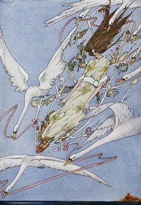 Die wilden Schwäne, Märchen von Hans Christian Andersen (1805-1875), Illustration von Harry Clarke (1890-1931)
