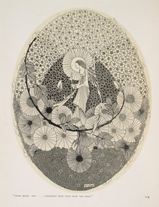 Zum kommenden Frühling. "Mit magischem Schlüssel... die Knospen öffnen, die die Rosen bewahren".