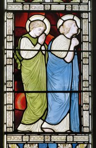 Die Kreuzigung Seitenpanel, Ostfenster, 1872