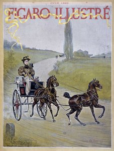 Frau fährt eine Kutsche - in „Figaro Illustré“