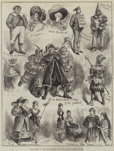Charaktere im Kostümball im Colney Hatch Irrenhaus von Harry Furniss