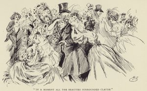 In einem Moment umringten alle Schönheiten Claude von Harry Furniss