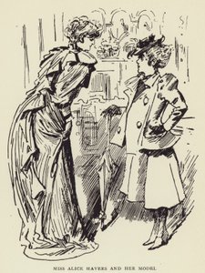 Miss Alice Havers und ihr Modell von Harry Furniss