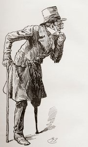 Silas Wegg auf dem Weg zur Laube