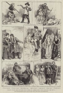 Tableaux Vivants aus den Romanen von Sir Walter Scott, im Cromwell House, South Kensington