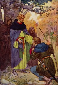"Sire," sagte Robin, auf ein Knie fallend, "Wir von Sherwood fordern königliche Begnadigung"