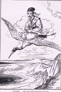 Der Kranich flog über Berge und Meere davon (aus der Geschichte von Sentaro) von Harry George Theaker