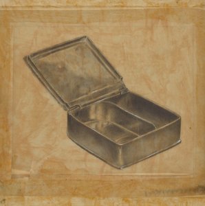 Zinnbox mit zwei Fächern von Harry Goodman