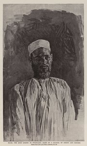 Mlozi, der arabische Anführer in Nyasaland, von einem Rat der Häuptlinge verurteilt und gehängt
