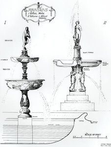 Brunnen, Wilton House, Wiltshire und Victoria and Albert Museum, London von Harry Inigo Triggs