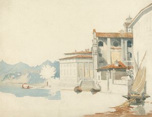 An den Ufern eines italienischen Sees von Harry John Johnson