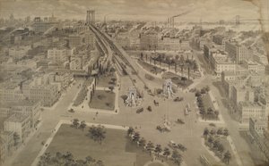 Brooklyn Plaza der Manhattan Bridge, ca. 1917