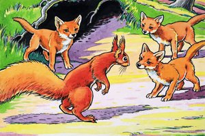 Kleines rotes Eichhörnchen