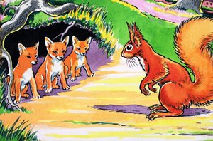 Kleines rotes Eichhörnchen