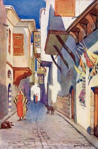 Eine Straße in Damaskus, Syrien, um 1910, aus Ein Buch des modernen Palästina von Richard Penlake, veröffentlicht um 1910