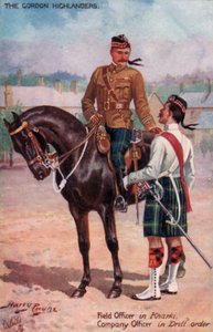 Die Gordon Highlanders, Feldoffizier in Kharki, Kompanieoffizier in Drillordnung von Harry Payne