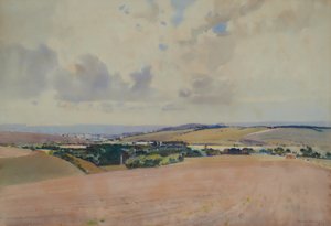 Landschaft, möglicherweise die Downs von Harry Watson