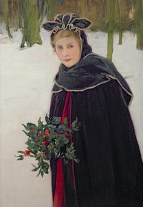 Winter - Porträt eines Mädchens in einer Winterlandschaft