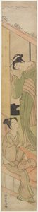 Junger Mann spricht mit einem Watatsumi, ca. 1770