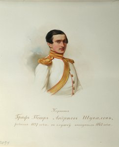 Porträt von Graf Pyotr Andreyevich Shuvalov 1827-1889 aus dem Album der Kaiserlichen Leibgarde, 1846-1849