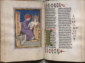 Evangelienbuch mit Evangelistenporträts: Verzierte Initiale