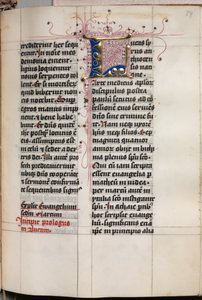 Evangelienbuch mit Evangelistenporträts: Verzierte Initiale von Hausbuch Master