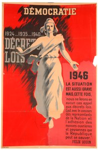 Französisches pro-demokratisches Poster, 1946